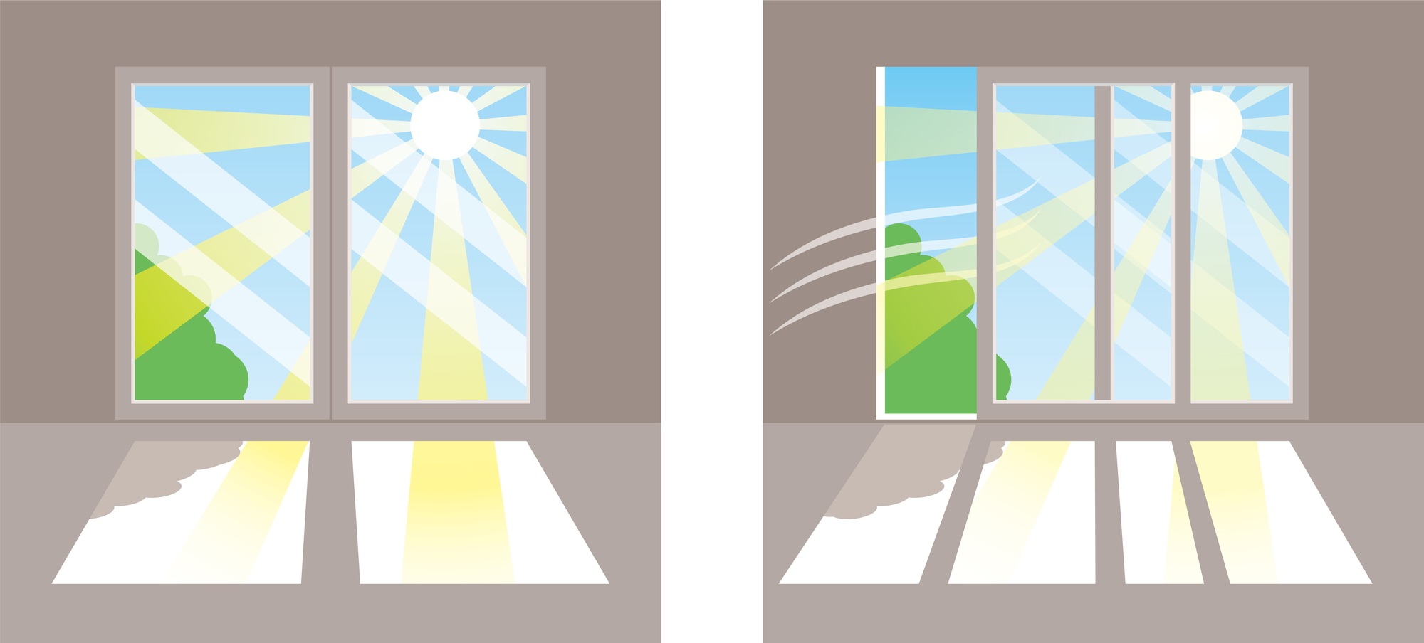 窓からの日差しを遮りたい