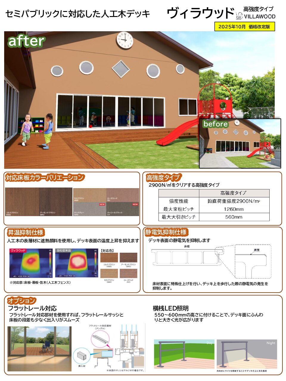 人工木デッキ「ヴィラウッド」提案チラシ
